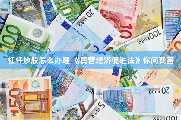 杠杆炒股怎么办理 《民营经济促进法》你问我答
