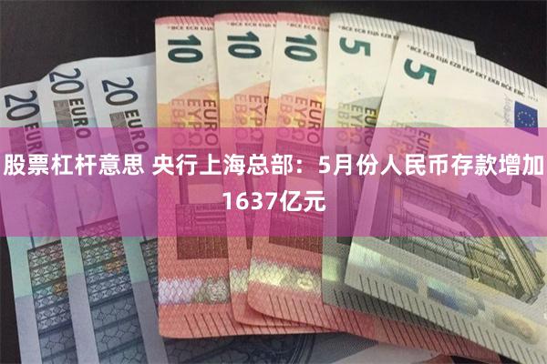 股票杠杆意思 央行上海总部：5月份人民币存款增加1637亿元